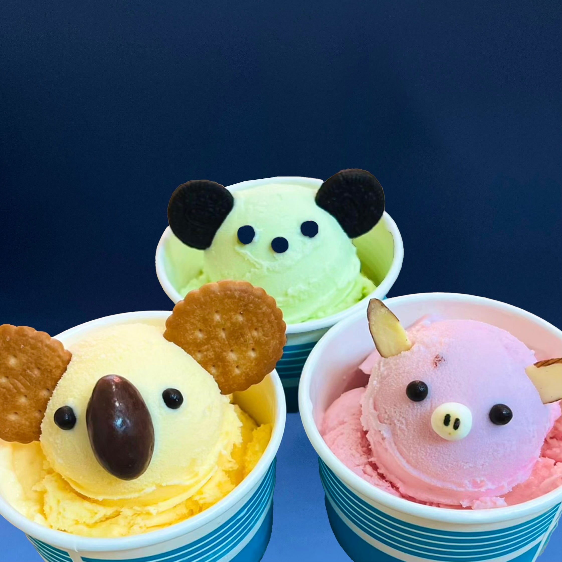 Animal ICE CREAM cup ^.^ | Millet Crepe DTLA